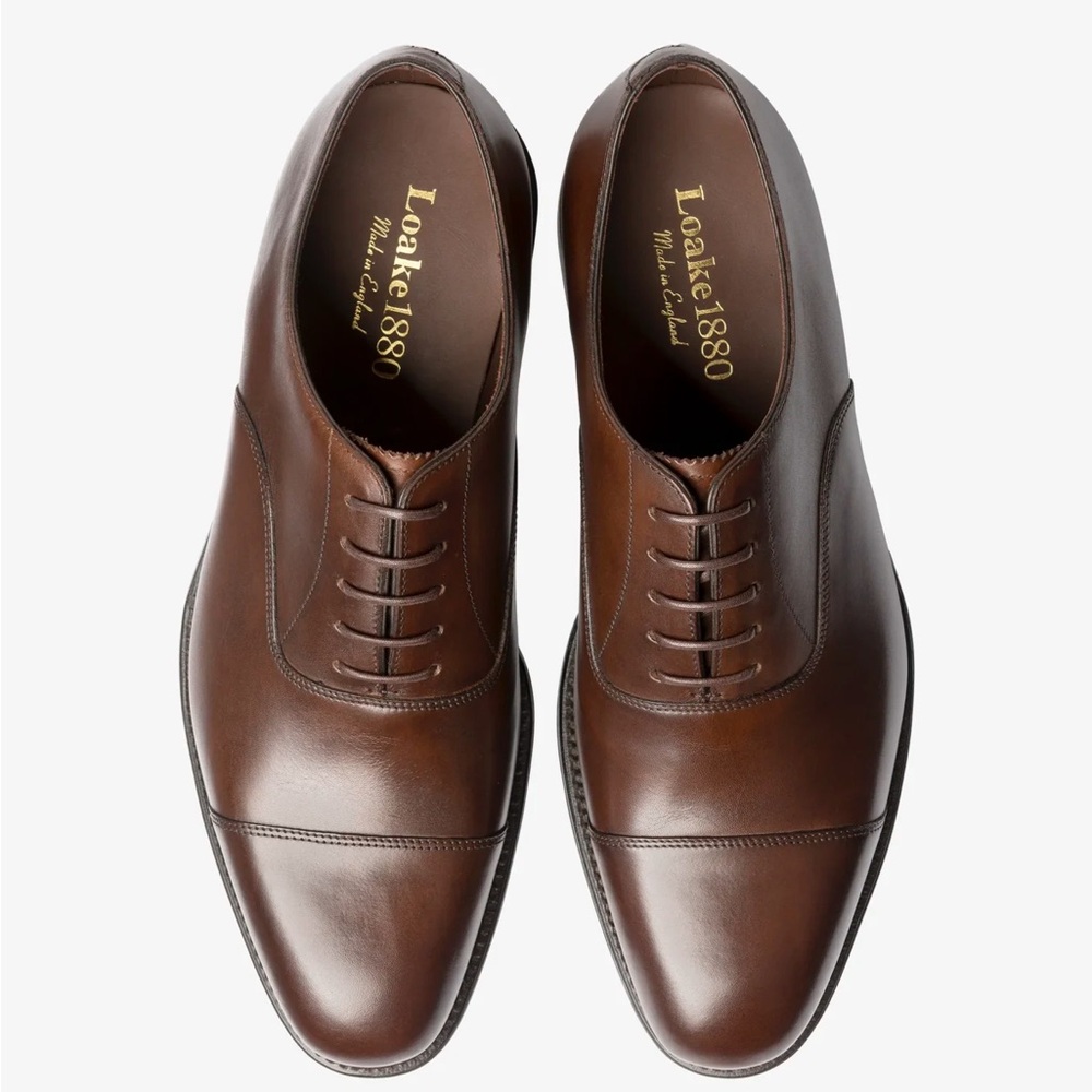 Loake Aldwych Dark Brown Calf Leather Shoes